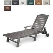 Trex® Yacht Club Wheeled Stackable Chaise with Arms