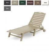 POLYWOOD® Nautical Wheeled-Stackable Chaise Lounge