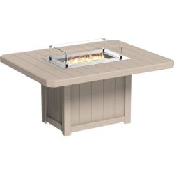 Luxury Poly Furniture Lumin Rectangular Dining  Fire Table