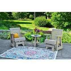 Luxury Poly Furniture 3 Piece Plain Back Glider Set
