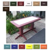 Amish PolyCraft Rectangular Pedestal Bar Table