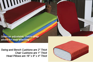 polycraft amish furniture sundown acrylic cushions